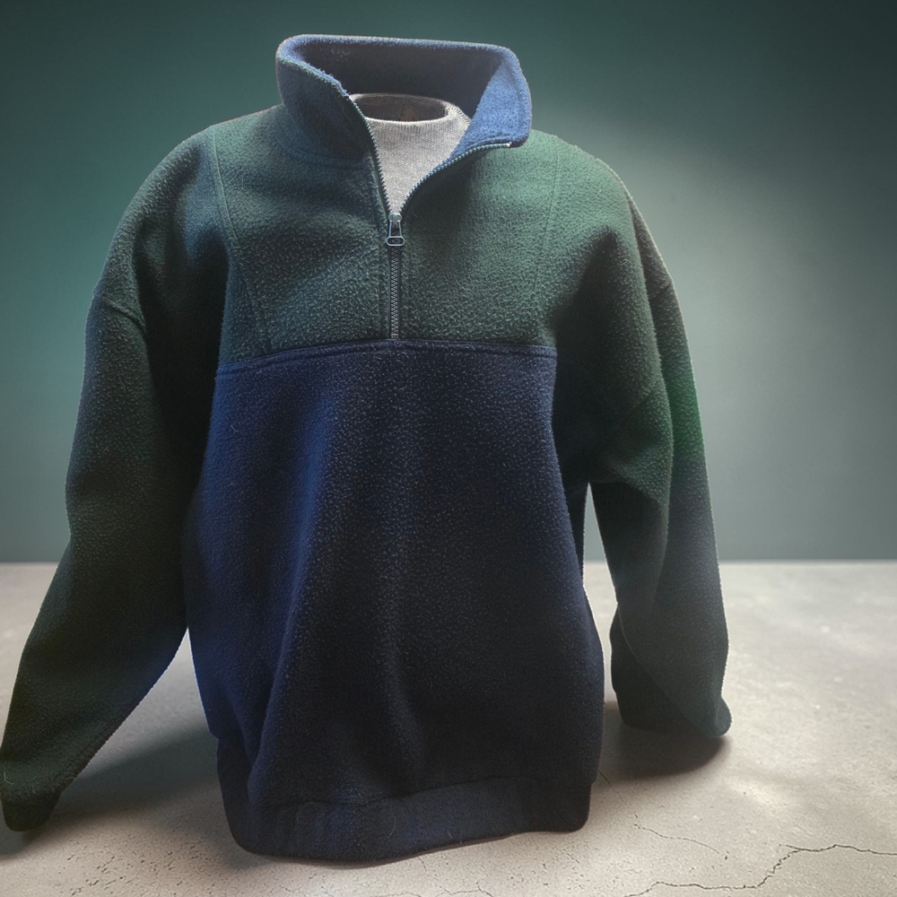 🔥 Vintage 90s Bugle Boy Colorblock Fleece Pullover 🔥